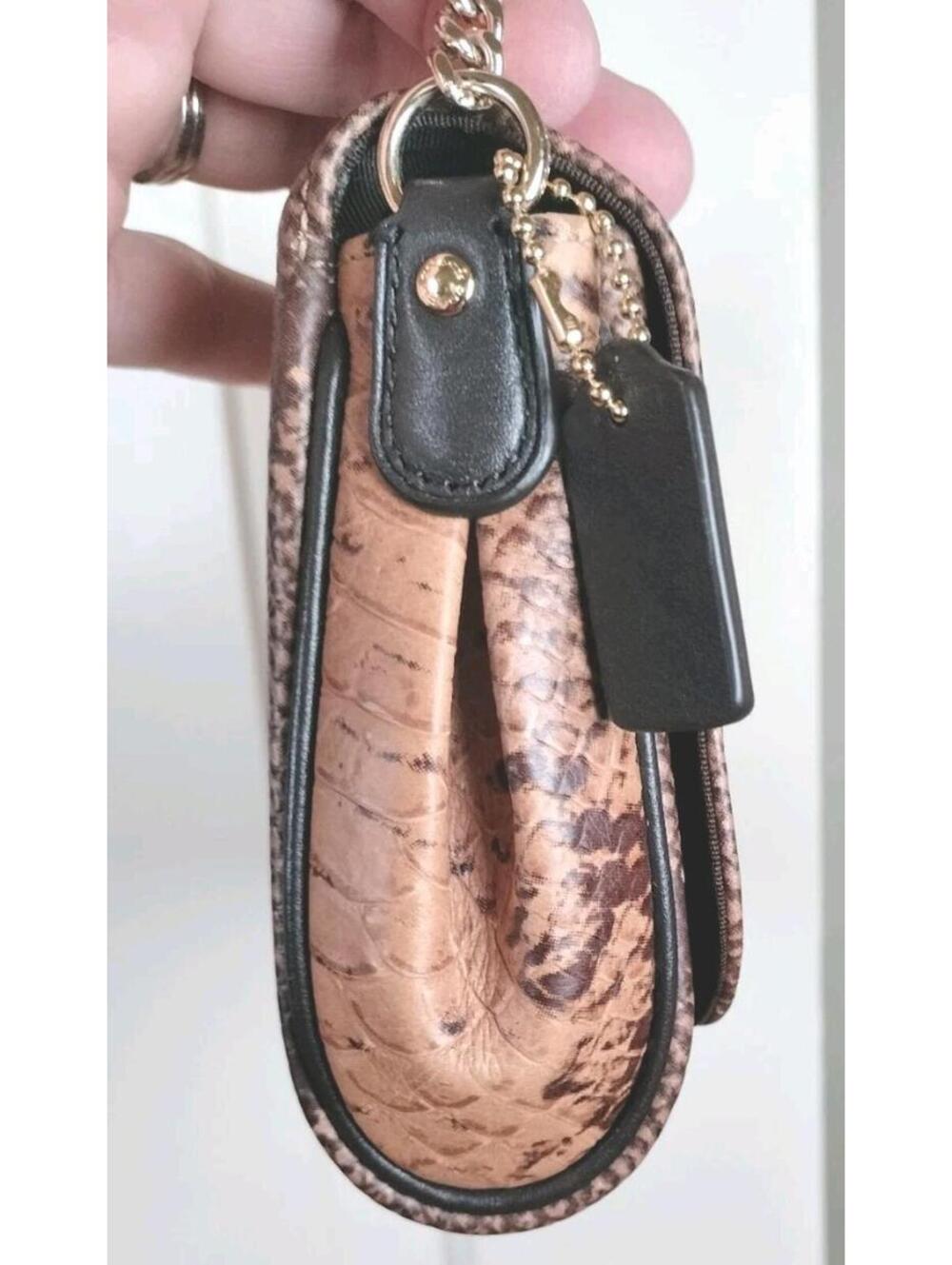 COACH Mini Ruby Snake Print Crossbody Excellent Cond. Exotic Natural Leather - Picture 6 of 16